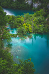 Fototapeta na wymiar Bird's Eye View of Kaluđerovac Lake in Plitvice Lakes National Park