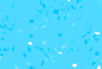 Light BLUE vector template with memphis shapes.