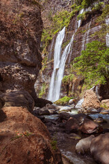 Fototapeta na wymiar Waterfall at chorros del varal, Michoacan