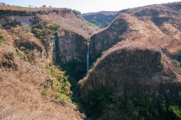 Waterfall and canyon, Los Reyes