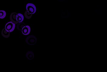 Dark Purple vector template with circles.