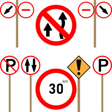 Mining area traffic signs