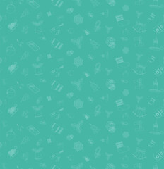 Seamless pattern with icons of Christmas symbols