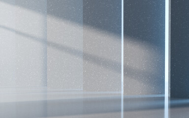Shadow in the empty room, 3d rendering.