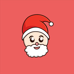 santa claus christmas cartoon illustration vector editable for icon or decoration