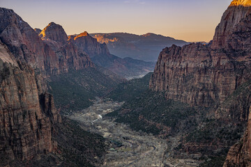 Morning In Zion Canyon From Angels Landing