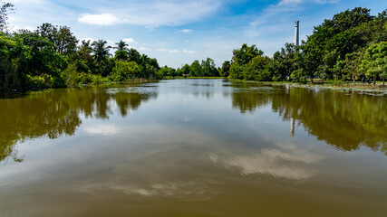 Fototapeta na wymiar Thailand Floods 2021 