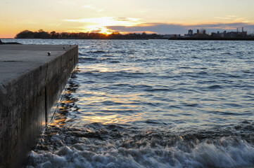 sunset on the pier