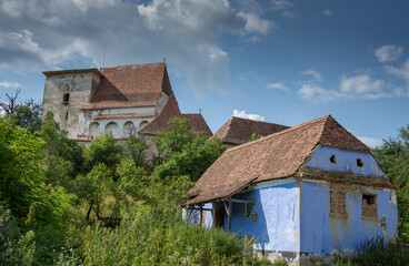 Fototapeta na wymiar the fortified evangelical church from Roadeș Romania, Brasov ,2019