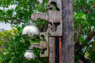 Vintage old lamp in the park