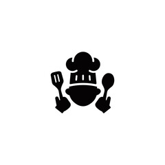 Chef simple flat icon vector illustration