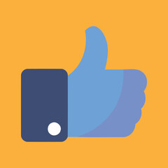 Thumbs up icon, vector and glyph