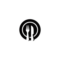 Eat, restaurant simple flat icon vector illustration