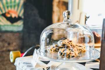 chocolate chio cookie inside the cafe
