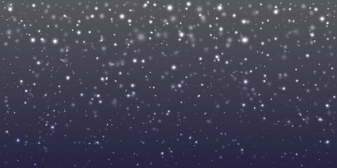 abstract seamless realistic glittering white little  heavy snow is falling randomly in diffrent shape and forms.realistic sparkle snow background used as celebration,wallpaper, cover and decoration.
