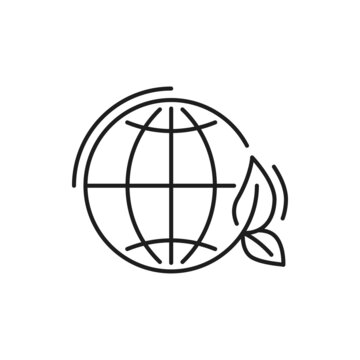 recommend clip art: Green Earth planet isolated world ecology, nature global protect sign thin line icon. Vector eco environment, globe with leaves, outline icon. Eco power, globe protection, worldwide ecology