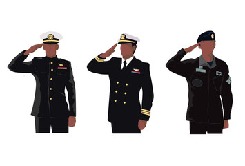 army soldier saluting vector illustration