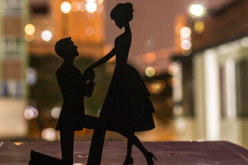 Siluetas romance amor