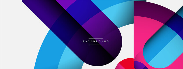 Trendy shapes, color minimal design composition, lines and shadows for wallpaper banner background or landing page