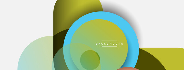 Circle and round shapes abstract background. Vector illustration for wallpaper banner background or landing page