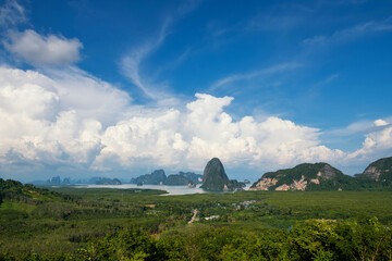 Phang Nga bay from Samed Nang Chee or Nangshe