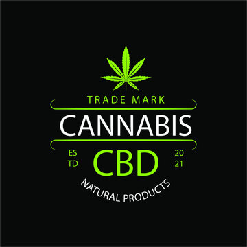 Medical cannabis badges green logo