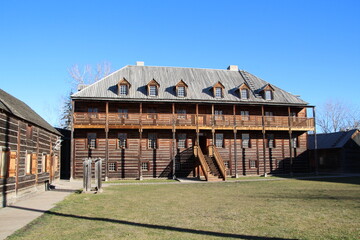 wooden house, Fort Edmonton Park, Edmonton, Alberta