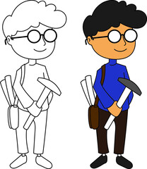 Children illustration about occupation , architect