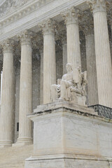US Supreme Court Building t in the snow - Washington D.C. United States of America	