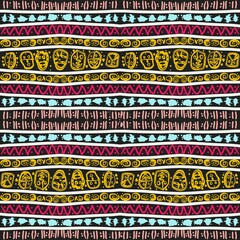 Ethnic pattern traditional Design for background, carpet, wallpaper, clothing, wrapping, Batik, fabric, sarong, embroidery style, carpet, Figure tribal embroidery, Indian, Thai 
