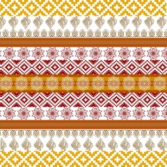 Vintage decorative elements, Hand drawn background, Abstract ethnic geometric pattern design 
 Ethnic carpet with chevrons. Aztec style. Geometric mosaic 