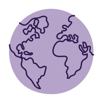 Purple Earth Globe