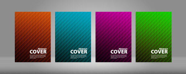 Cover А4, gradient on a black background. Vector collection of colorful gradien modern abstract banners on black background, lux background. . Rainbow Gradient Set. Color Background. Mash gradient. 