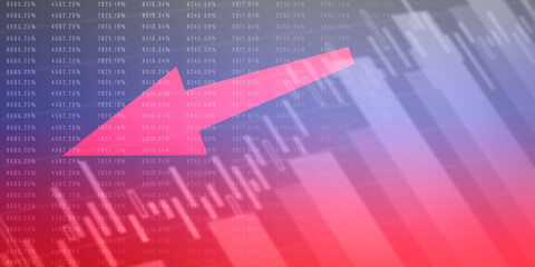2d rendering Stock market online business concept. business Graph 