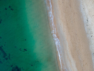 Fototapeta na wymiar Multicoloured coastline of Port Phillip Bay