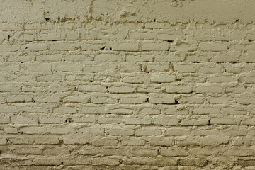Light cream brick wall texture. Vintage tone rough decaying structure wallpaper