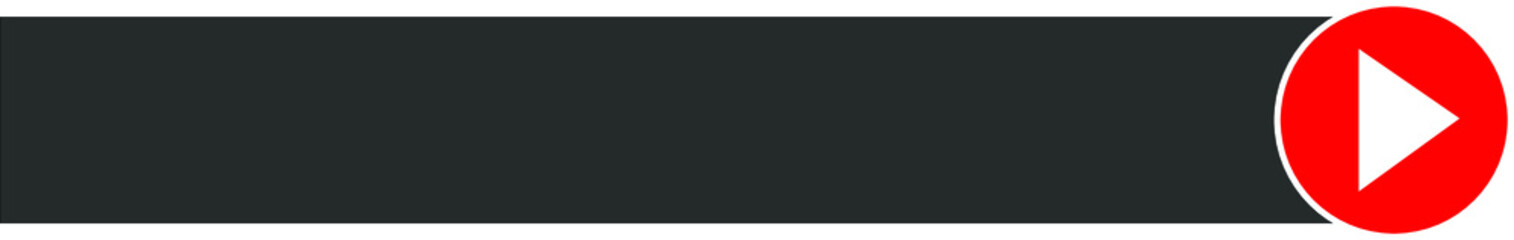 Obraz premium Live video streaming rectangular shape. Stream player interface vector template