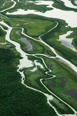 Lake delta in Northern Sweden, Sareks National park