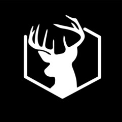 deer head logo deign