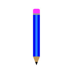 blue pencil isolated on white