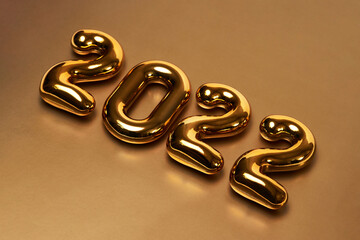 Happy New Year 2022 text number background