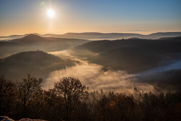 sunrise in the mountains