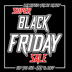 black Friday super sale template design