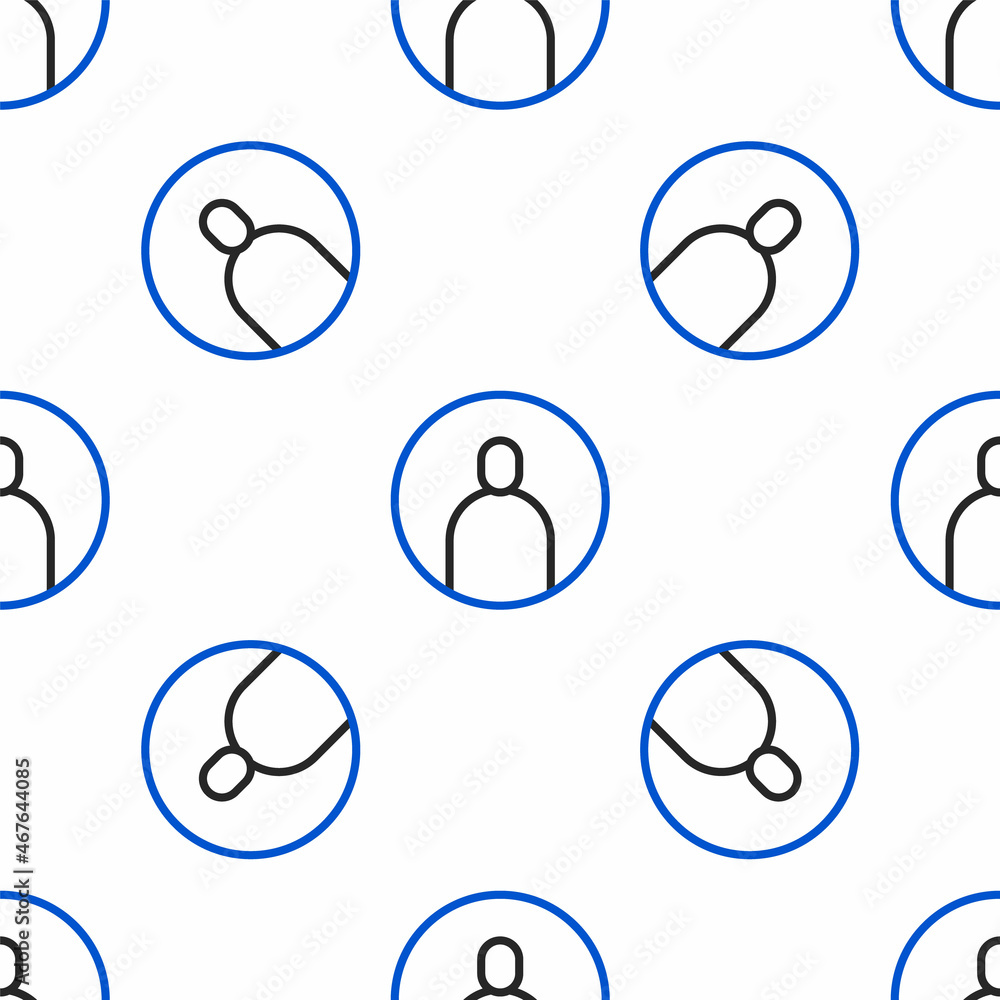 Poster line create account screen icon isolated seamless pattern on white background. colorful outline conc