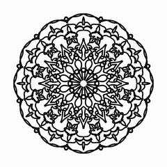 Mandala pattern black and white good mood