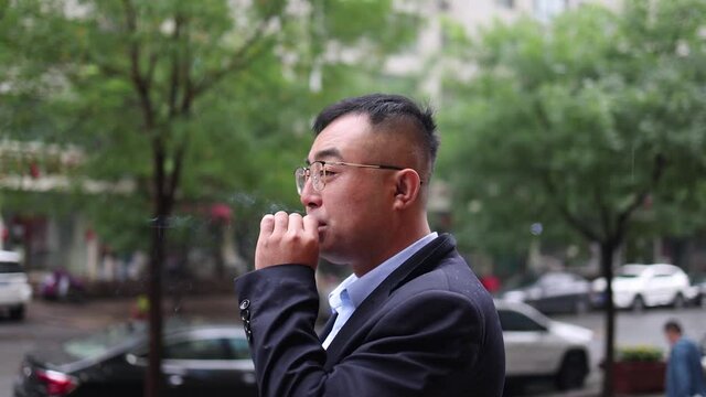 Lonely, helpless, lost, stressed, smoking business men