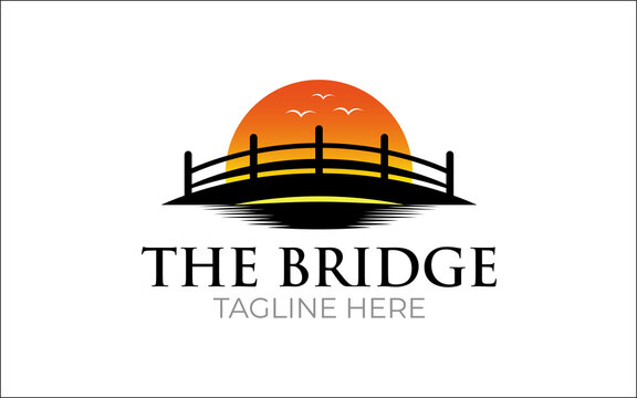 Illustration graphic vector of the bridge concept logo design template-06