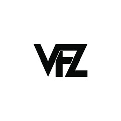 vfz initial letter monogram logo design