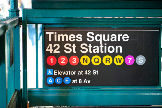 Times Square subway station in Manhattan - New York City