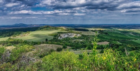 Fototapeta premium Lower Austria Landscape near Castle Ruin Falkenstein 